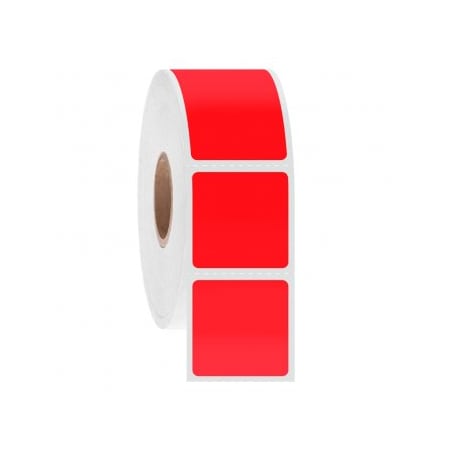 Ga International NitroTag Cryogenic Barcode Labels, 1x1, 1" Core, Red, 1000 Labels 247185R